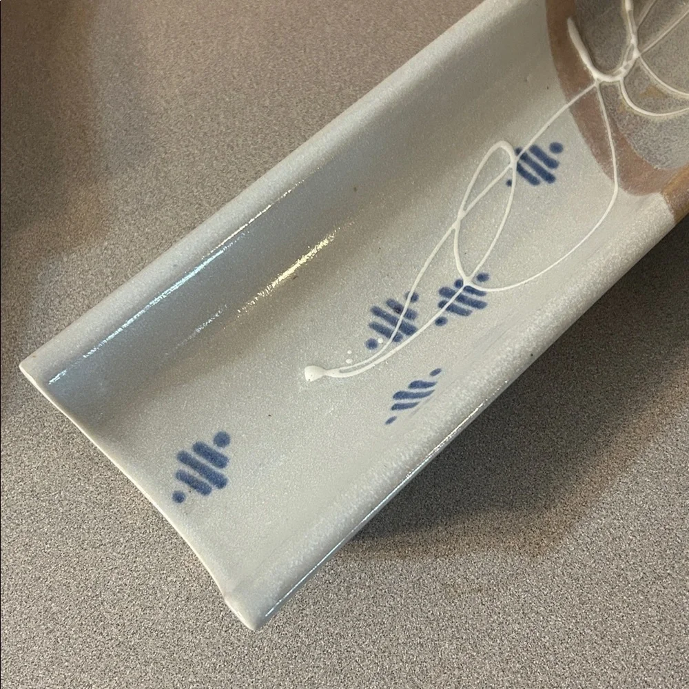 Curved Handcrafted Stoneware Tray